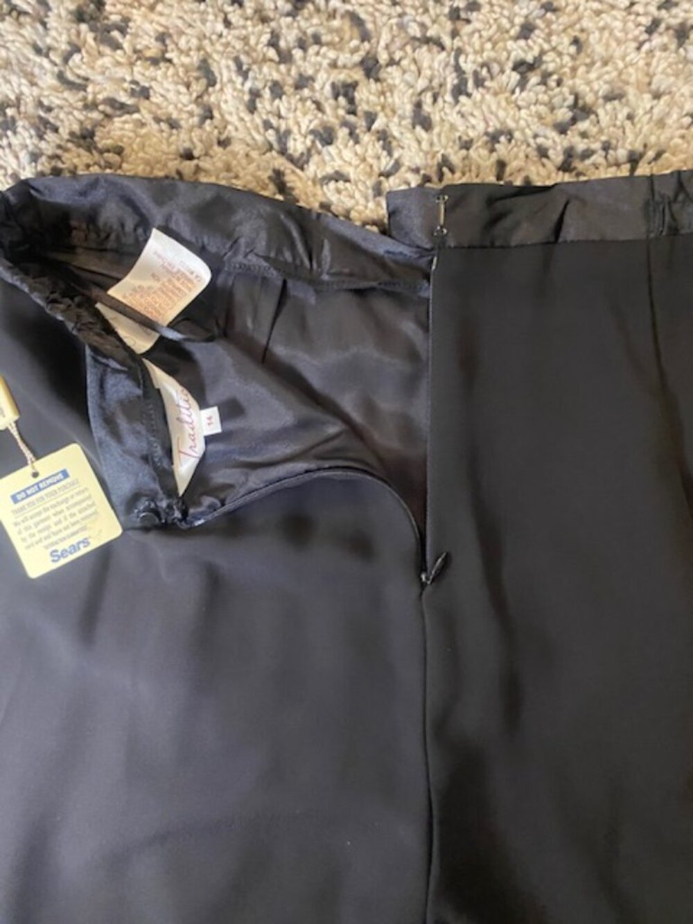 Vintage NWT Dress/ Evening Pants sheer Chiffon w/ lining Black size 14 Wide Leg - Picture 16 of 16